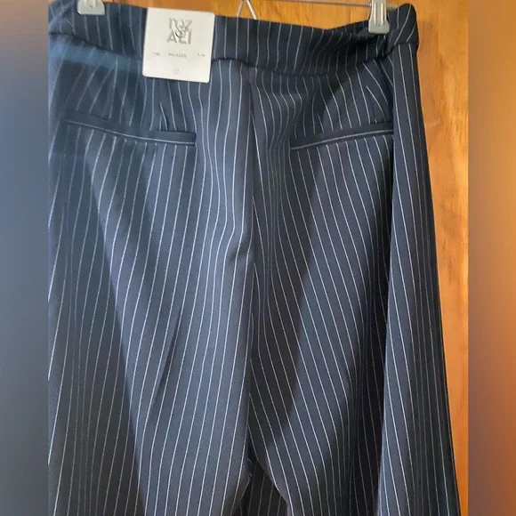 🎉HP🎉NEW ROZ & ALI Palazzo Pants Baggy Wide Leg Dress Slacks Flowy Spandex 12 - Picture 4 of 7